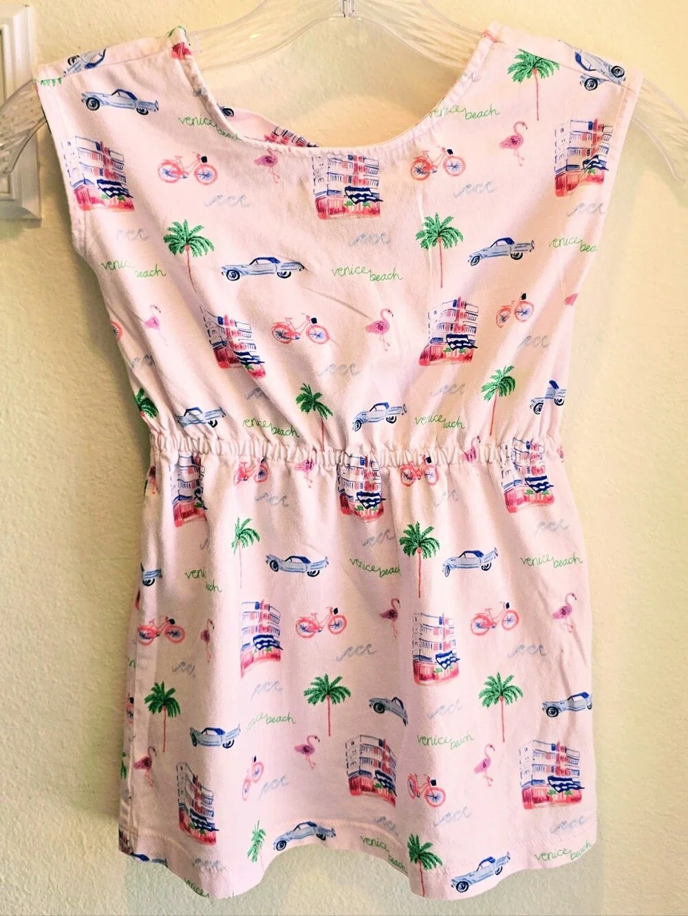 GAP 4/5 Kids Pink Tropical Beach Print Sleeveless Sun Dress